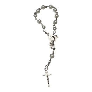 vintage faux pearl one decade rosary Catholic prayer beads Christian dainty